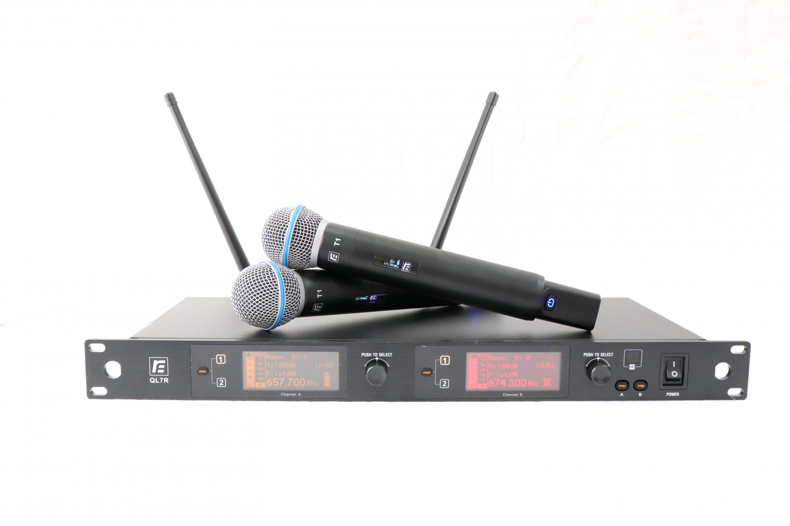 RFIntell QL7R/T1-A 651,800-683,400 МГц 2-канальная радиосистема с 2-мя ручными микрофонами в Златоусте