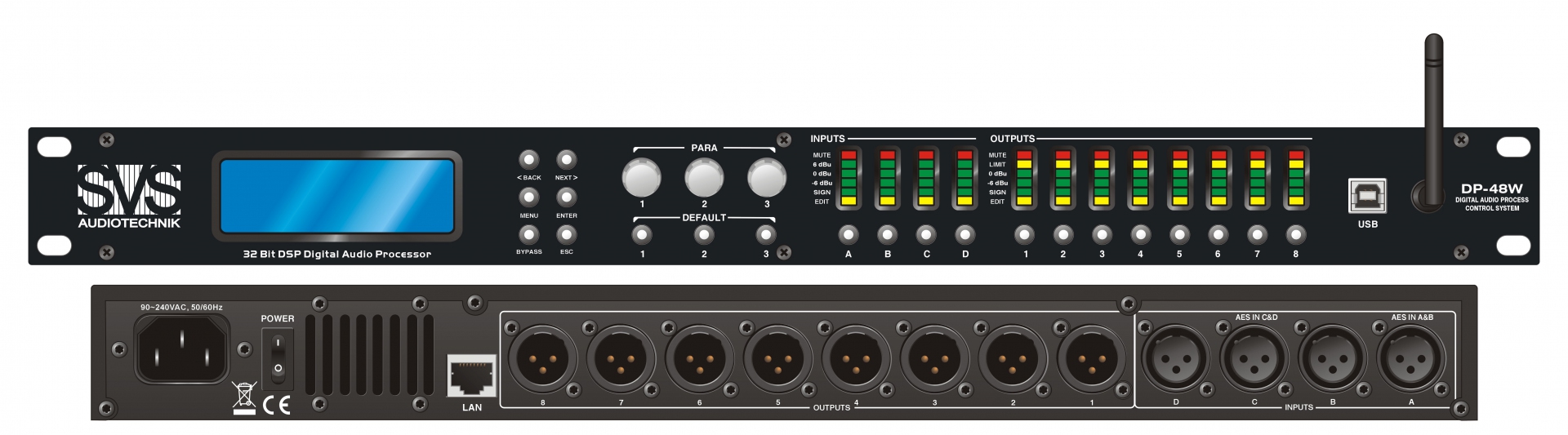 SVS Audiotechnik DP-48W Цифровой процессор: 4 входа 8 выходов в Златоусте