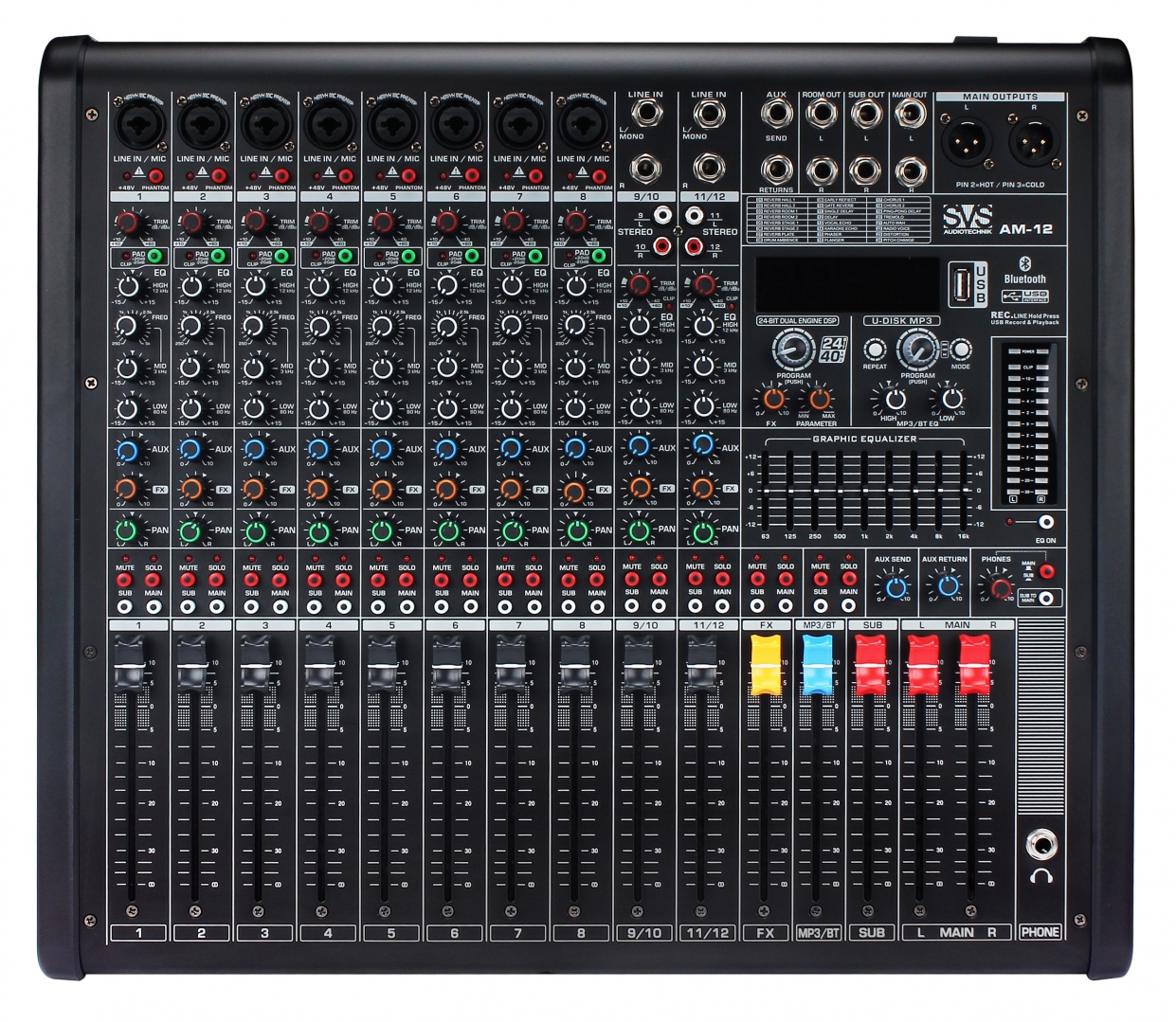 SVS Audiotechnik mixers AM-12 Микшерный пульт аналоговый, 12-канальный в Златоусте